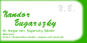 nandor bugarszky business card